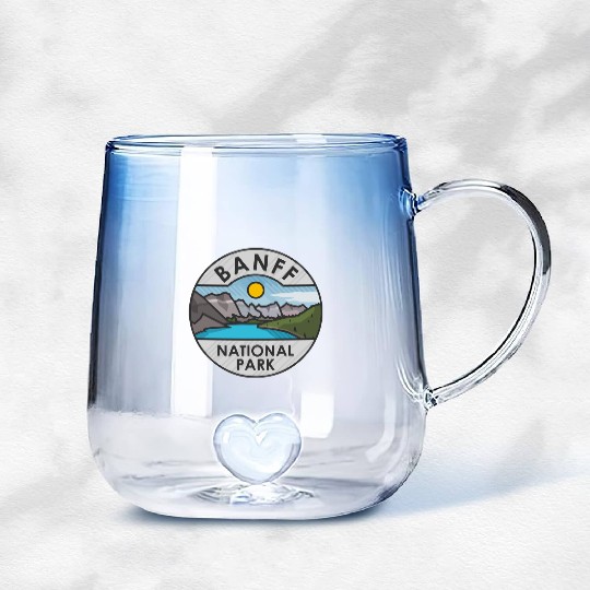 Banff National Park Gradient Glass Mugs