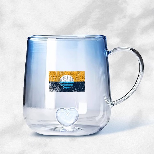People'S Flag Of Milwaukee Vintage Style Distresse Gradient Glass Mugs