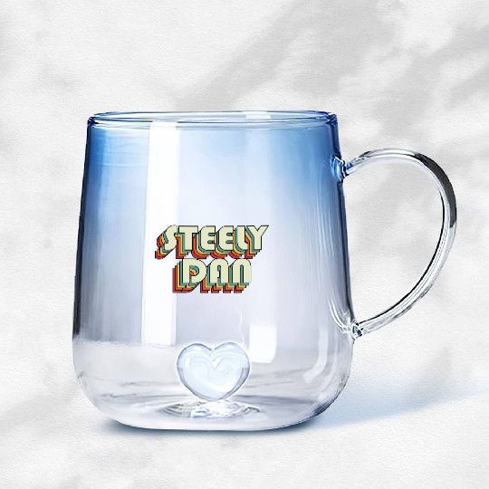 Steely Dan | Unique Retro Faded-Style Typography Gradient Glass Mugs