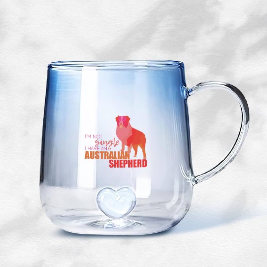 Australian Shepherd Gradient Glass Mugs