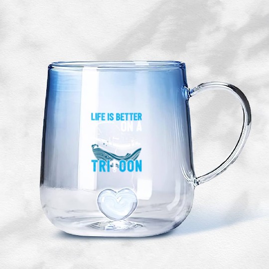 Pontoon First Mate Tri-toon Boat Lovers Idea Gifts Gradient Glass Mugs