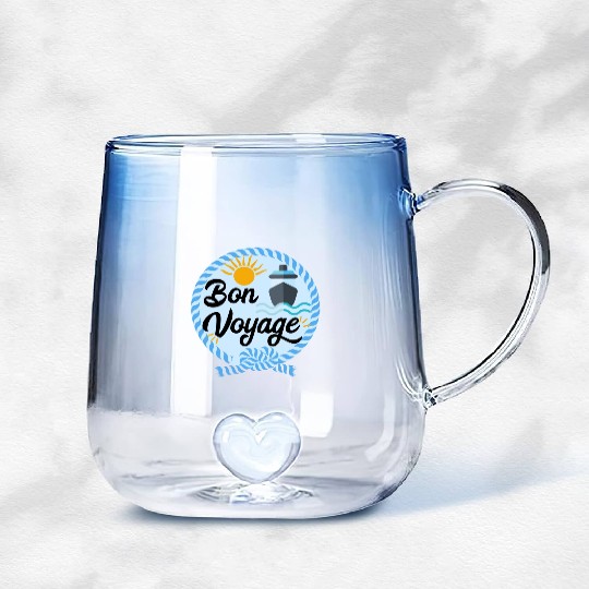 Bon Voyage Gradient Glass Mugs