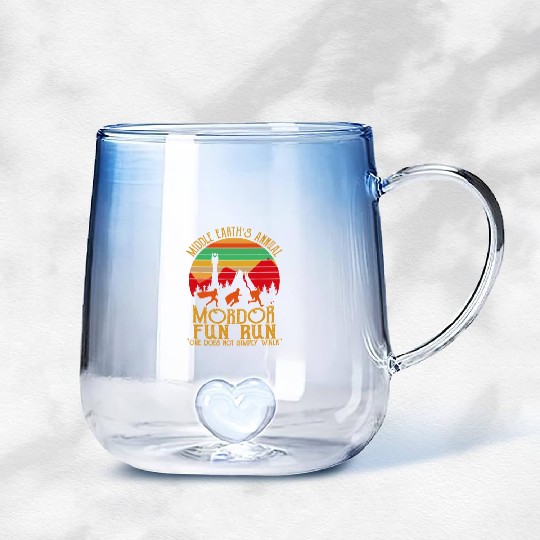 Mordor Fun Run One läuft nicht einfach Vintage Gradient Glass Mugs
