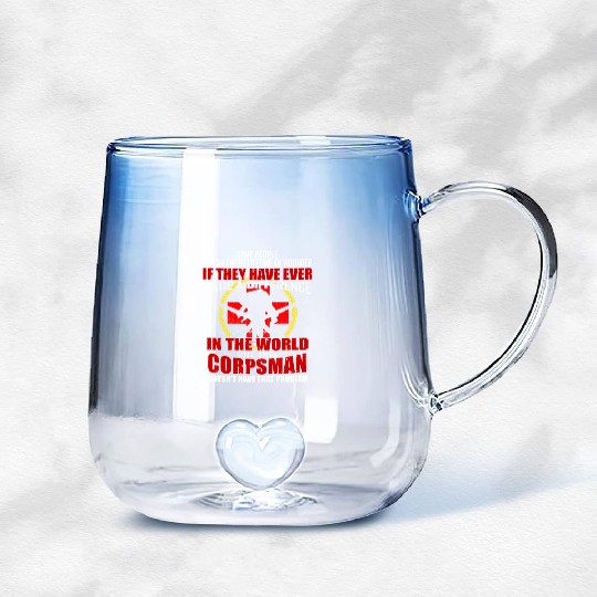 Devil US Navy Corpsman DOC Badass Army Veteran Gradient Glass Mugs
