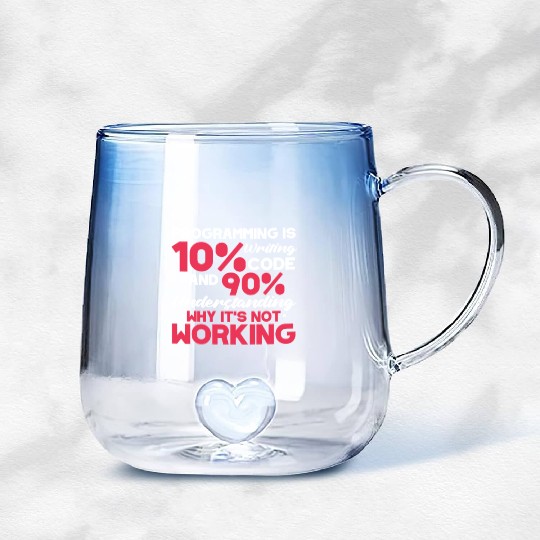 Life Motto Software Developer Gradient Glass Mugs