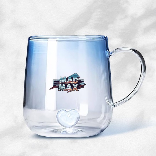 mad max logo Gradient Glass Mugs