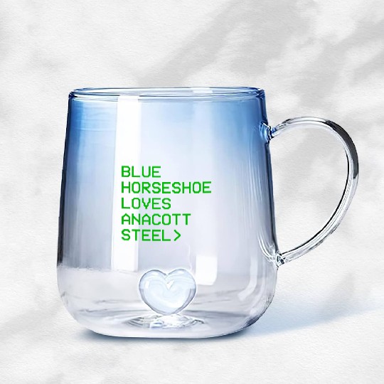 Blue Horseshoe Loves Anacott Steel Gradient Glass Mugs