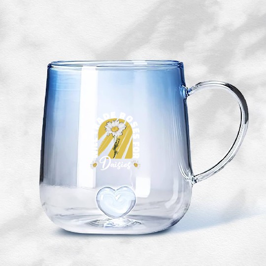 Daisy Garden Gardening Gardener Gradient Glass Mugs