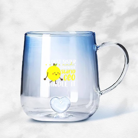 Lemon Juice Business Older Sister & Lemonade Gradient Glass Mugs