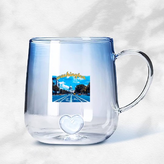 Washington DC Gradient Glass Mugs