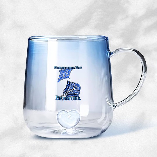 Horseshoe Bay Vacation Tribal Stingrays Gradient Glass Mugs