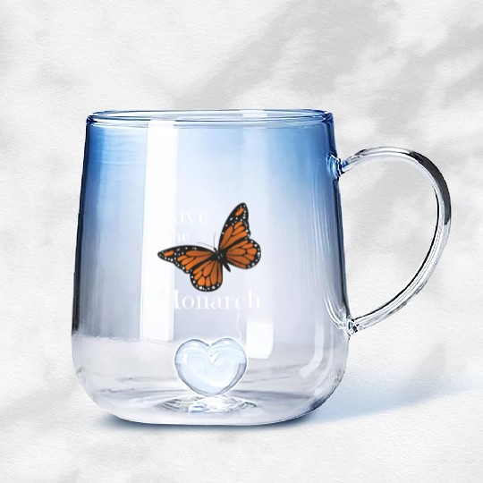 Butterfly Save The Monarch Butterflies Pollinators Gradient Glass Mugs