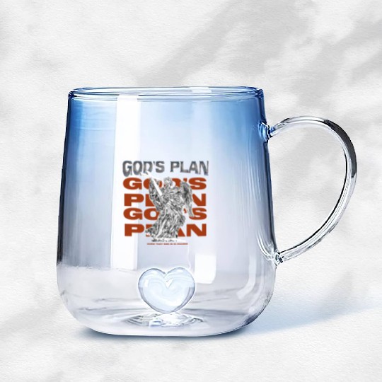 Gods Plan Streetwear Design Gradient Glass Mugs