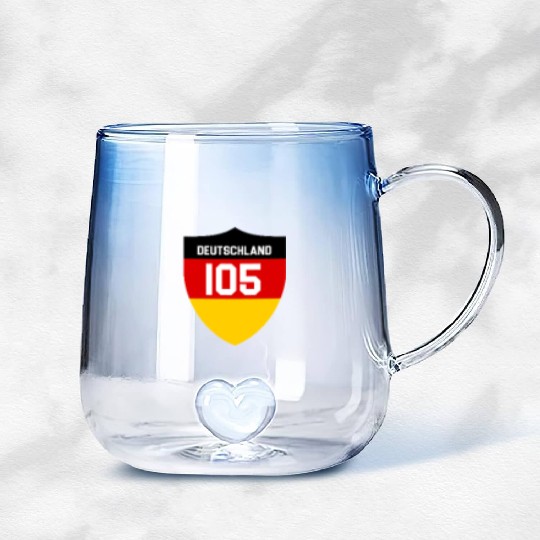 Deutschland 105 germany Gradient Glass Mugs