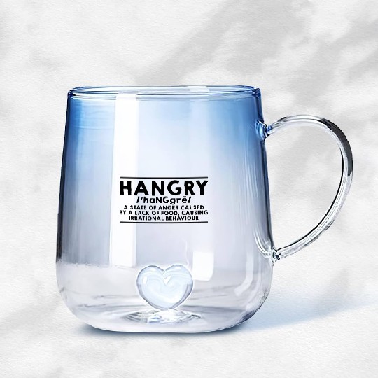 Hangry Definition 4 Gradient Glass Mugs