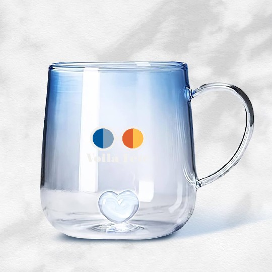 Voila l'ete - Here comes the summer (white) Gradient Glass Mugs