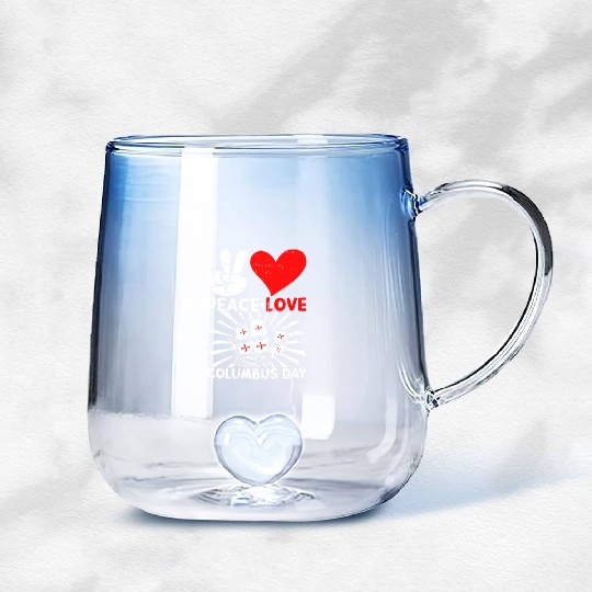 Columbus Day Italian Pride Gradient Glass Mugs