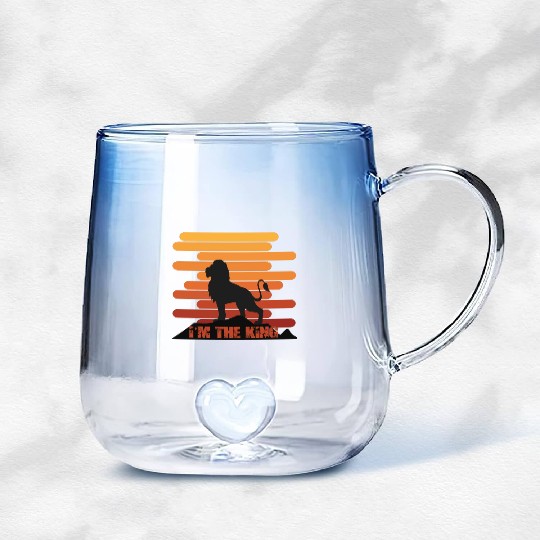 I'm The King - Lion King Of The Jungle Gradient Glass Mugs