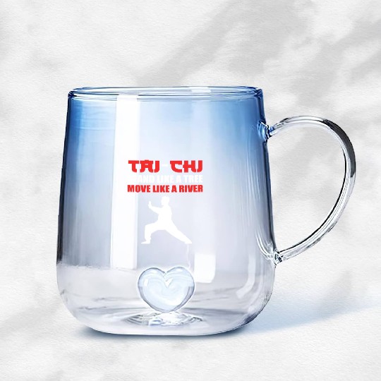 Stand Like Tree Tai Chi Master Gift Gradient Glass Mugs
