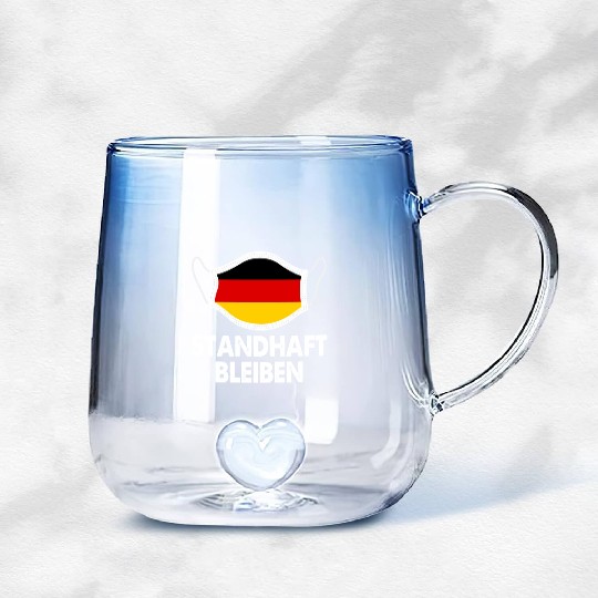 Germany Flag Standhaft Bleiben German Gradient Glass Mugs