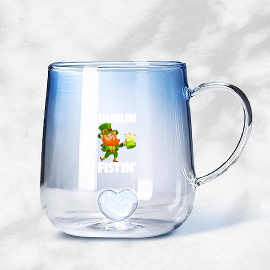 Dublin Fistin St. Patrick's Day Drinking Gradient Glass Mugs