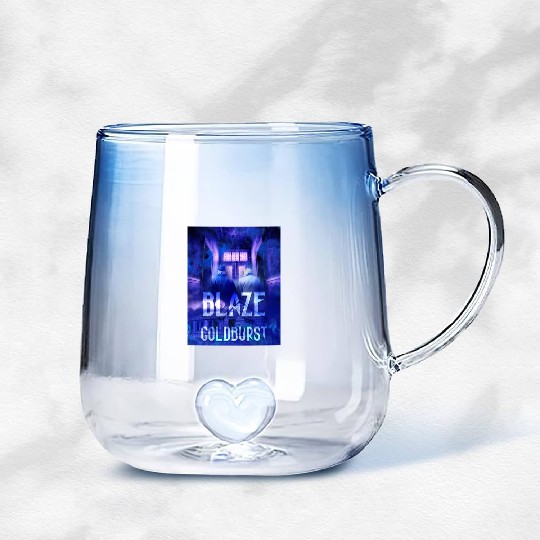 Blaze Goldburst Fantasy Book Couple Happy Old Gradient Glass Mugs