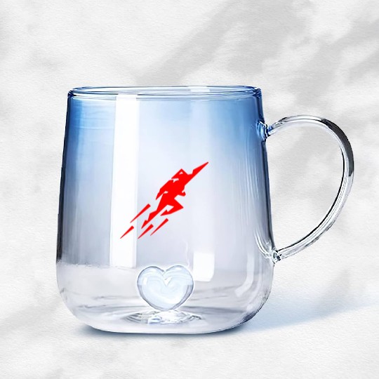 Rocket Man Gradient Glass Mugs