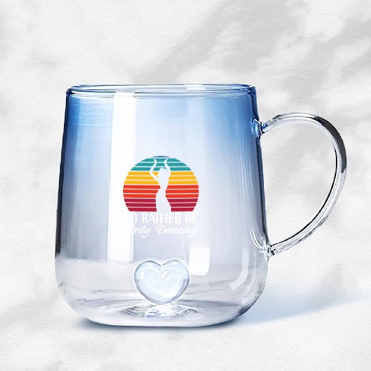 I'd Rather Be Belly Dancing Dance Belly Dancer Gradient Glass Mugs