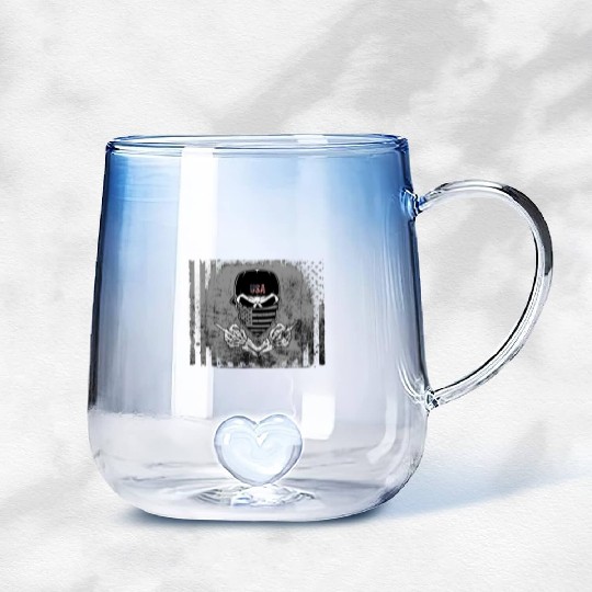 Wear American Warrior Gradient Glass Mugs
