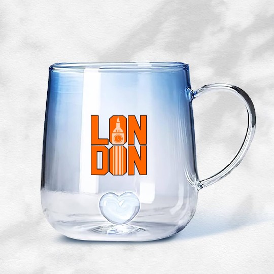 London Funny Gift Idea Gradient Glass Mugs