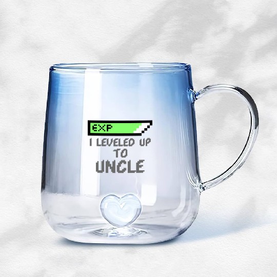 I Leveled Up To Uncle New Uncle Gaming Newborn Gradient Glass Mugs