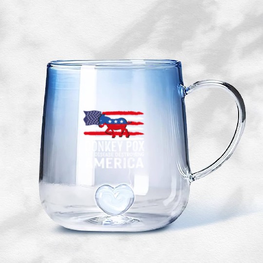 Donkey Pox The Disease Destroying America Funny Gradient Glass Mugs