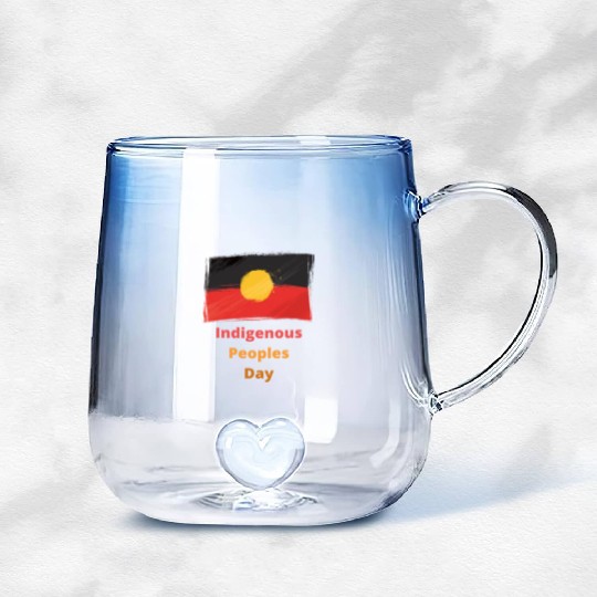Native american indigenous day l Columbus Day Gradient Glass Mugs