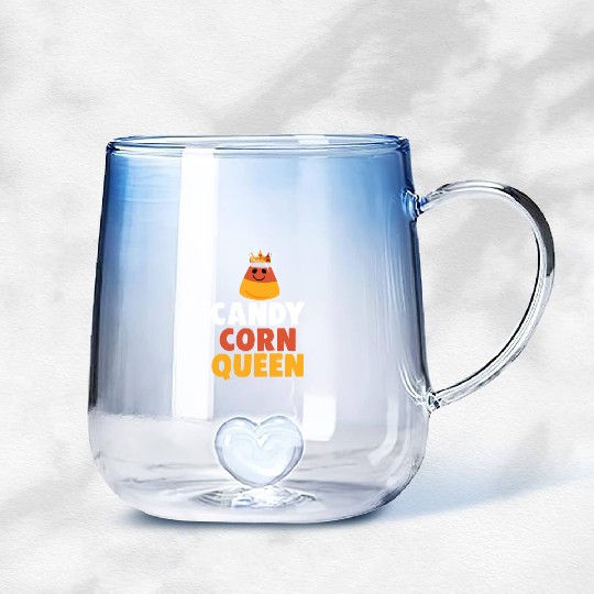 Candy Corn Queen Halloween Trick Or Treat Gradient Glass Mugs