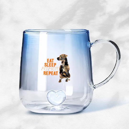 Labrador Retriever Duck Hunting Design Gradient Glass Mugs