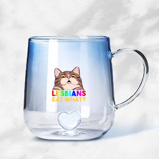 Lesbians Eat What For Lesbian Gradient Glass Mugs