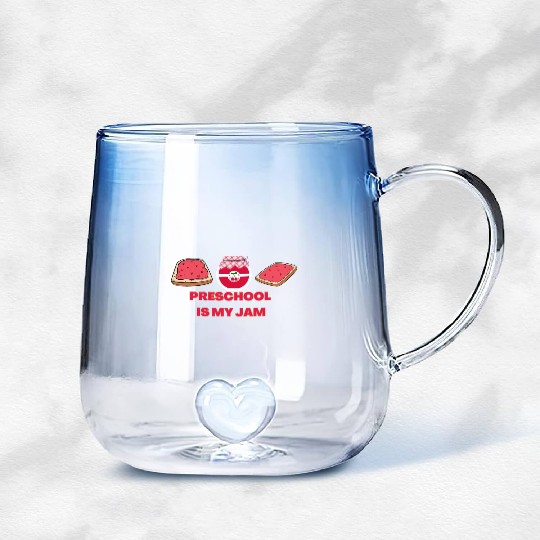 Team Preschool Is My Jam Pre-K Teacher Student Gradient Glass Mugs