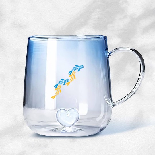 colorful koi fish nishikigoi Gradient Glass Mugs