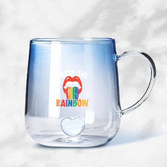 Taste The Rainbow Lover Rainbow Whisperer Gradient Glass Mugs