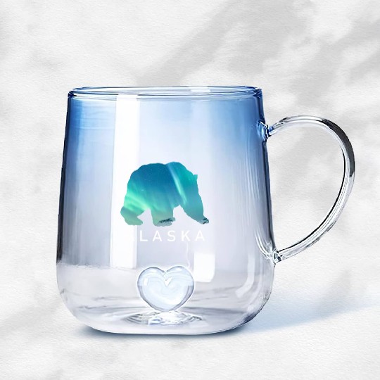 Alaska Gift USA Natur Bär Denali Grizzly Wald Gradient Glass Mugs