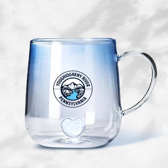 Youghiogheny River Pennsylvania State Lovers Mount Gradient Glass Mugs