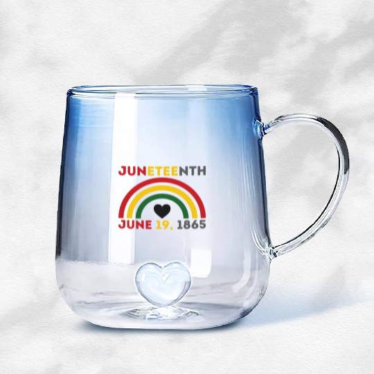 JUNETEENTH June 19th Black African American Day Gradient Glass Mugs