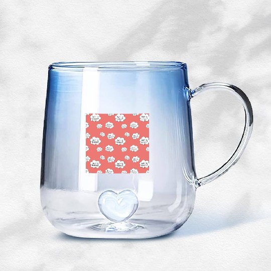 BACK TO SCHOOL SEAMLESS PATTERN Gradient Glass Mugs