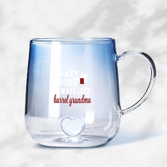 Barrel Racing Grandma Barrel Racing Grandmother Gradient Glass Mugs