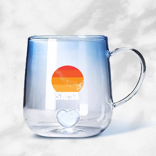 Retro Salsa Dance Gradient Glass Mugs