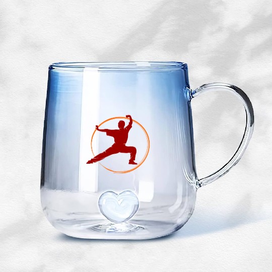 Wing Chun / Flight Tsun, Kung Fu Martial Arts Gradient Glass Mugs