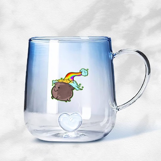 A Pot Of Gold At The End Of A Rainbow For St. Gradient Glass Mugs