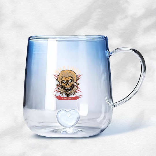 Screaming Skull by Wild Linus Germany Gradient Glass Mugs