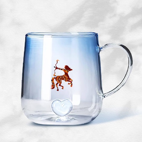 Sagittarius Zodiac Gradient Glass Mugs