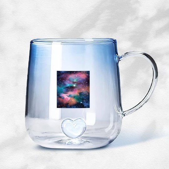 Space astronaut science planets astronomy design Gradient Glass Mugs